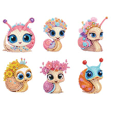 Load image into Gallery viewer, 6Pcs Acrylic Snail DIY Diamond Art Refrigerator Magnets Sticker for Beginners
