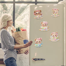 Load image into Gallery viewer, 5Pcs Porcelain Cup Bear Diamond Art Fridge Magnet Diamond Painting Fridge Magnet
