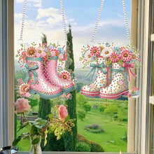 Load image into Gallery viewer, 2Pcs Special Shape Flower Car Diamond Painting Ornaments for Garden Window Decor
