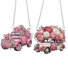 Load image into Gallery viewer, 2Pcs Special Shape Flower Car Diamond Painting Ornaments for Garden Window Decor
