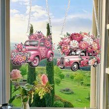 Load image into Gallery viewer, 2Pcs Special Shape Flower Car Diamond Painting Ornaments for Garden Window Decor
