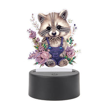 Load image into Gallery viewer, Acrylic Double Sided Diamond Painting LED Night Light for Adults (Raccoon)
