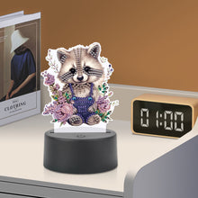 Load image into Gallery viewer, Acrylic Double Sided Diamond Painting LED Night Light for Adults (Raccoon)
