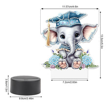 Load image into Gallery viewer, Acrylic Double Sided Diamond Painting LED Night Light for Adults (Elephant 2)
