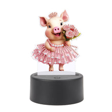 Load image into Gallery viewer, Acrylic Double Sided Diamond Painting LED Night Light for Adults Beginner (Pig)
