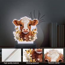 Load image into Gallery viewer, Acrylic Double Sided Diamond Painting LED Night Light for Adults Beginner(Cow)
