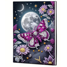 Load image into Gallery viewer, DIY Diamond Art Diary Book Journal Notebook 60 Pages A5(Moonlight Butterfly)
