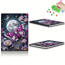 Load image into Gallery viewer, DIY Diamond Art Diary Book Journal Notebook 60 Pages A5(Moonlight Butterfly)
