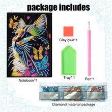 Load image into Gallery viewer, DIY Diamond Art Diary Book Journal Notebook 60 Pages A5 Diary(Butterfly Kitten)
