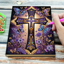 Load image into Gallery viewer, DIY Diamond Art Diary Book Journal Notebook 60 Pages A5 Diary(Butterfly Cross)
