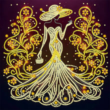 Load image into Gallery viewer, Diamond Painting - Partial Special Shaped - Elegant ladies (30*30CM)

