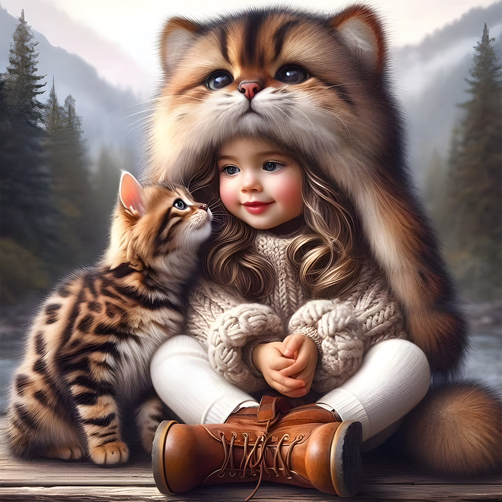 Diamond Painting - Full Round - Cute Child (40*40CM)