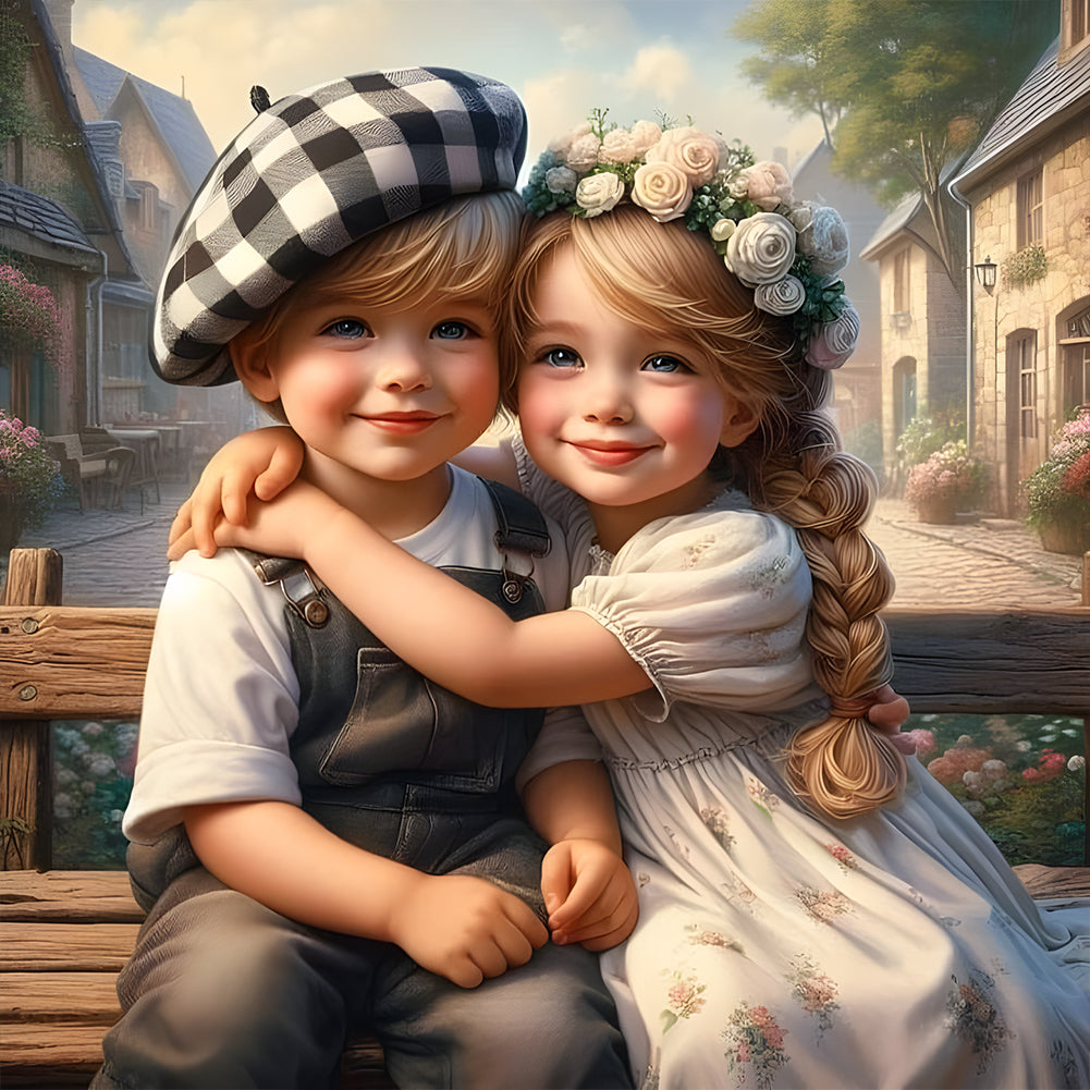 Diamond Painting - Full Round - Cute Child (40*40CM)