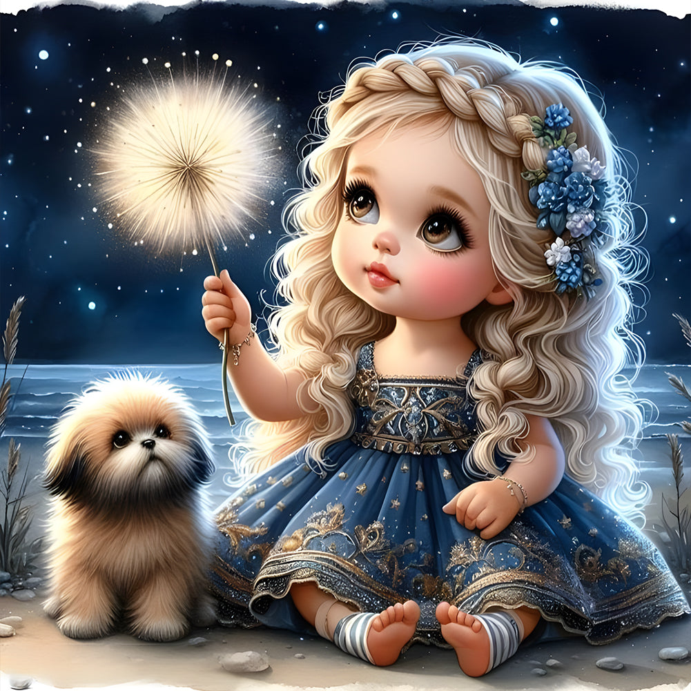 Diamond Painting - Full Round - Cute Child (40*40CM)