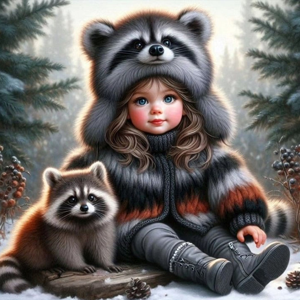 Diamond Painting - Full Round - Cute Child (30*30CM)