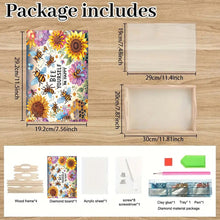Load image into Gallery viewer, Wood Bee Flower 5D Diamond Painting Tray Art Craft for Desk Coffee Table

