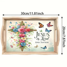 Load image into Gallery viewer, Wooden Jesus 5D DIY Diamond Painting Tray Art Craft for Desk Coffee Table
