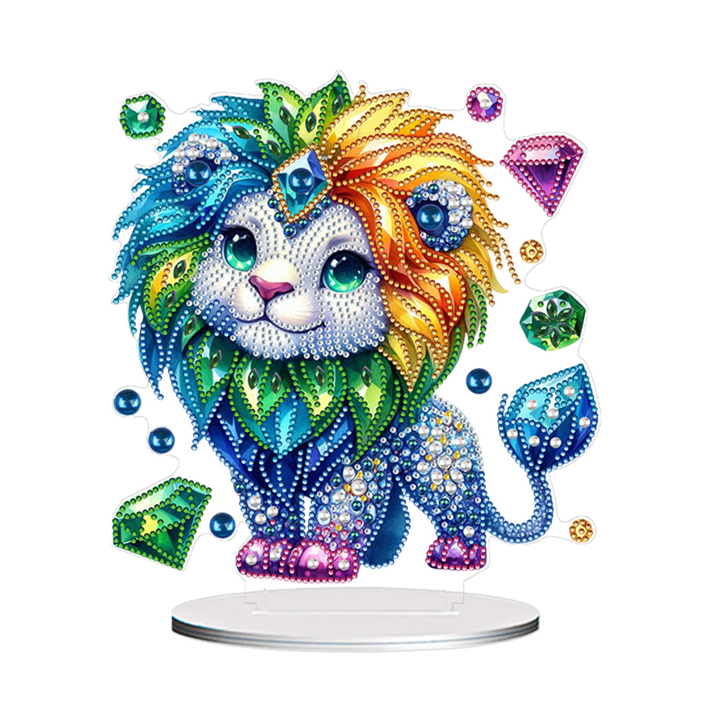 Acrylic Special Shape Animals Desktop Diamond Art Kits for Home Office Decor