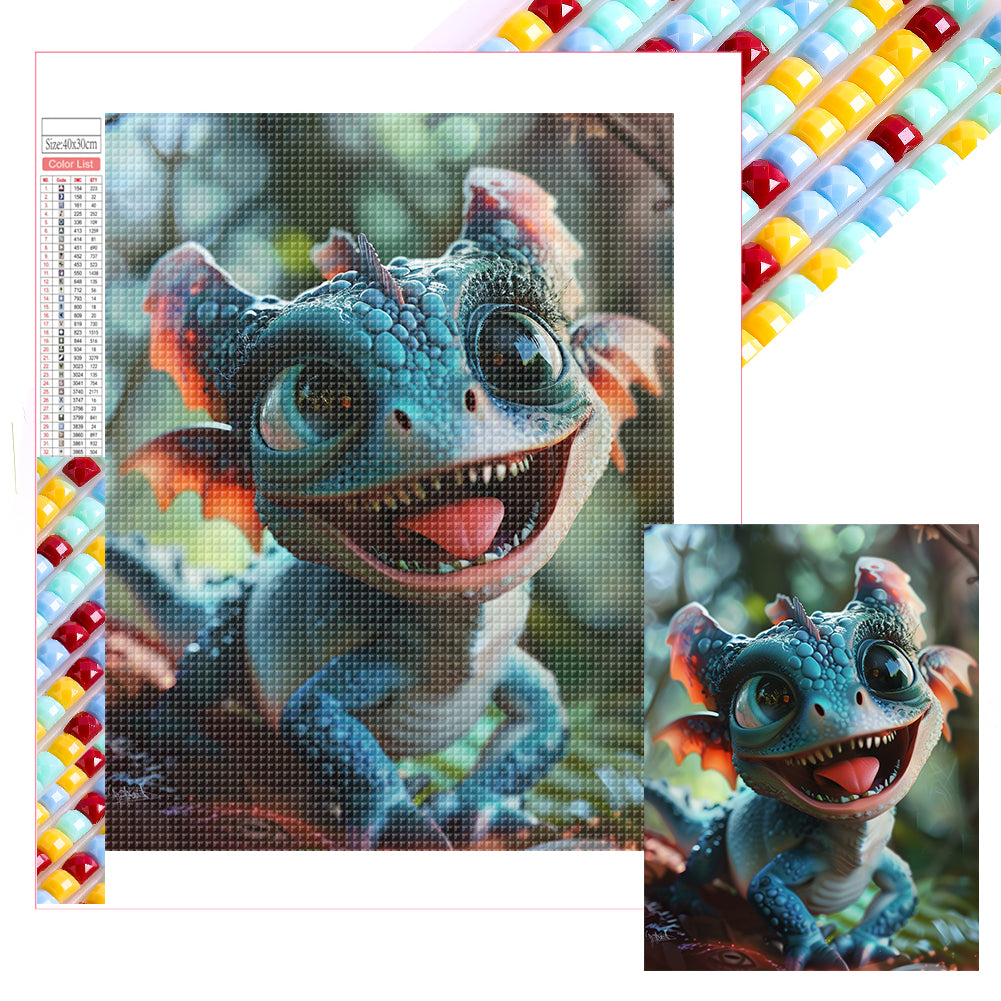 Diamond Painting - Full Square - Cute cartoon four-legged animals (30*40CM)