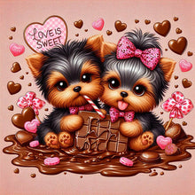 Load image into Gallery viewer, Diamond Painting - Full Round - Valentine&#39;s Day Chocolate Yorkshire (40*40CM)
