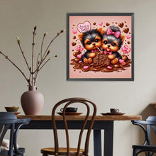 Load image into Gallery viewer, Diamond Painting - Full Round - Valentine&#39;s Day Chocolate Yorkshire (40*40CM)
