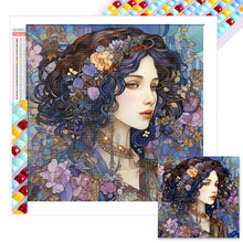 Load image into Gallery viewer, Diamond Painting - Full Square - Purple romantic woman (40*40CM)
