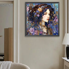 Load image into Gallery viewer, Diamond Painting - Full Square - Purple romantic woman (40*40CM)
