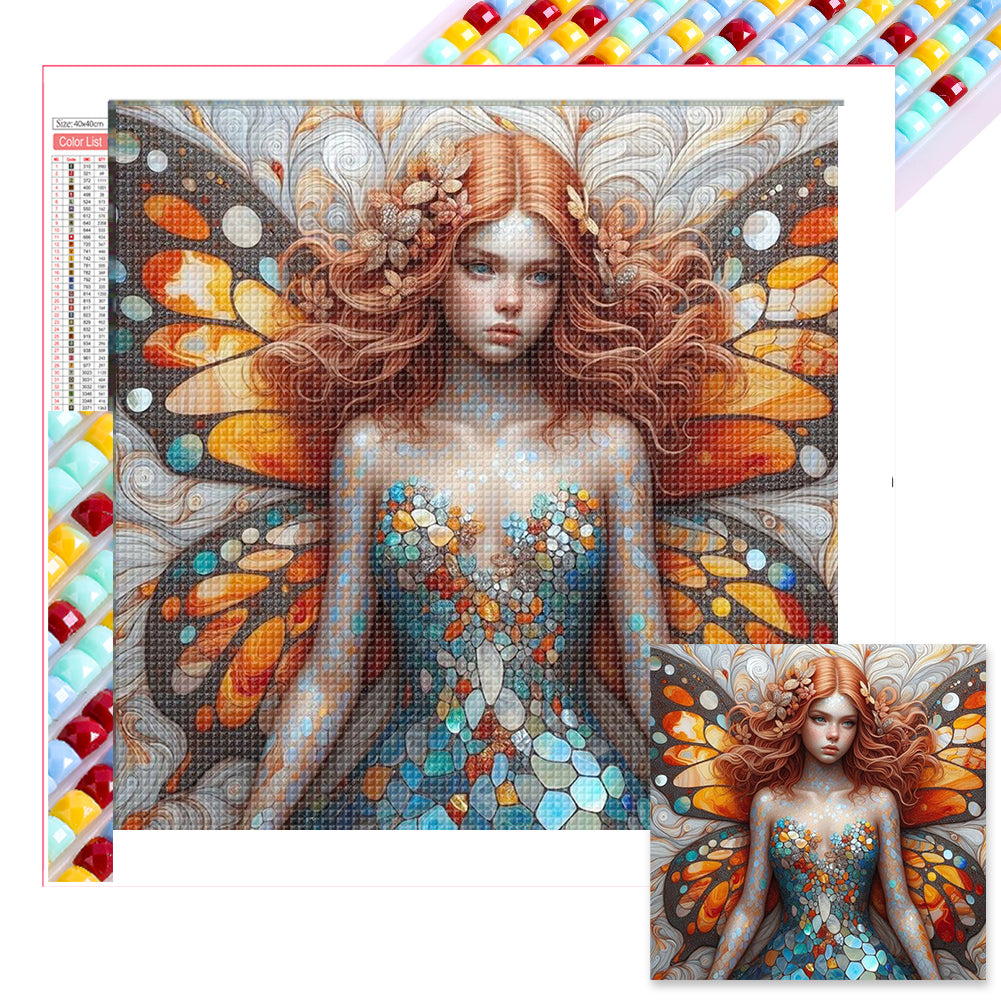 Diamond Painting - Full Square - Butterfly fairy (40*40CM)