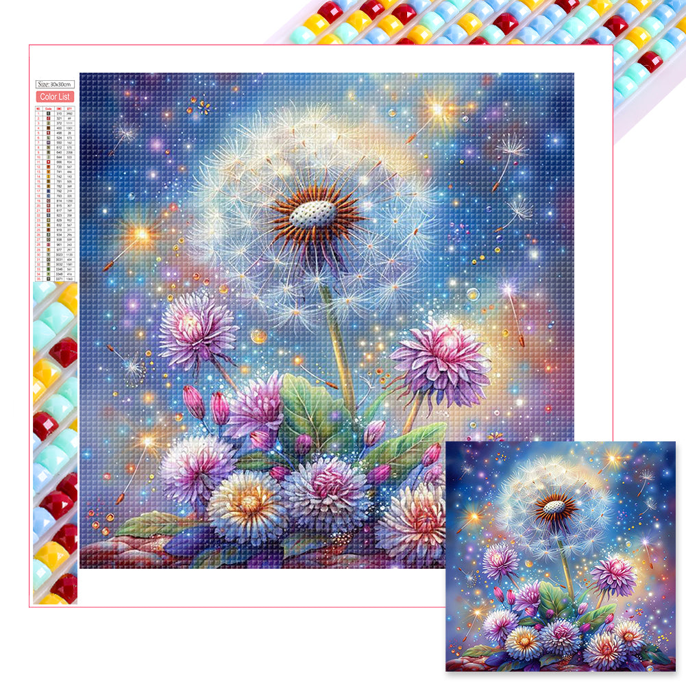 Diamond Painting - Full Square - Free flying dandelions (30*30CM)