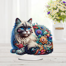 Load image into Gallery viewer, Cat Diamond Painting Desktop Ornament Rhinestones Decorations for Adults
