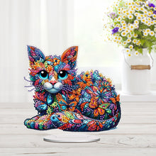 Load image into Gallery viewer, Cat Diamond Painting Desktop Ornament Rhinestones Decorations for Adults
