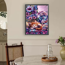 Load image into Gallery viewer, Diamond Painting - Full Round - Flower Cat (30*40CM)
