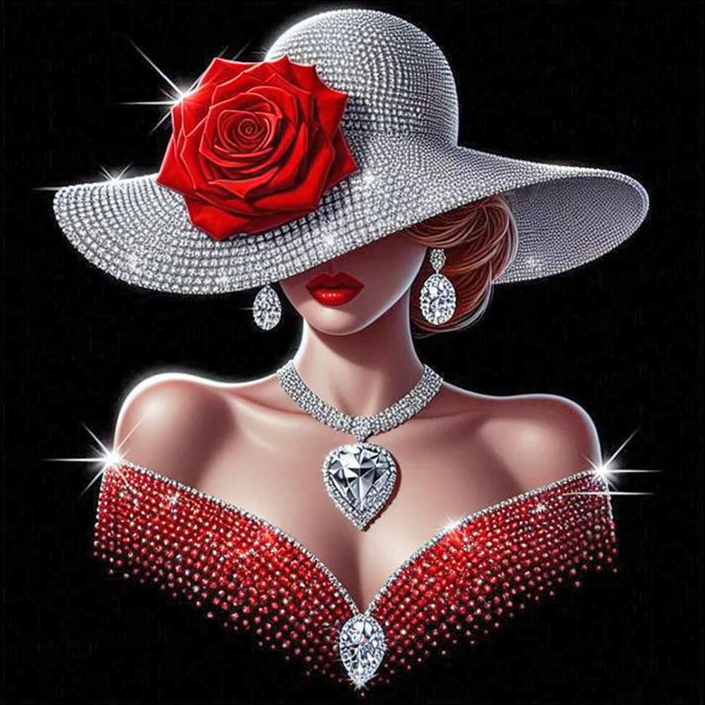 Diamond Painting - Full Round - Elegant and Luxurious Woman (40*40CM)