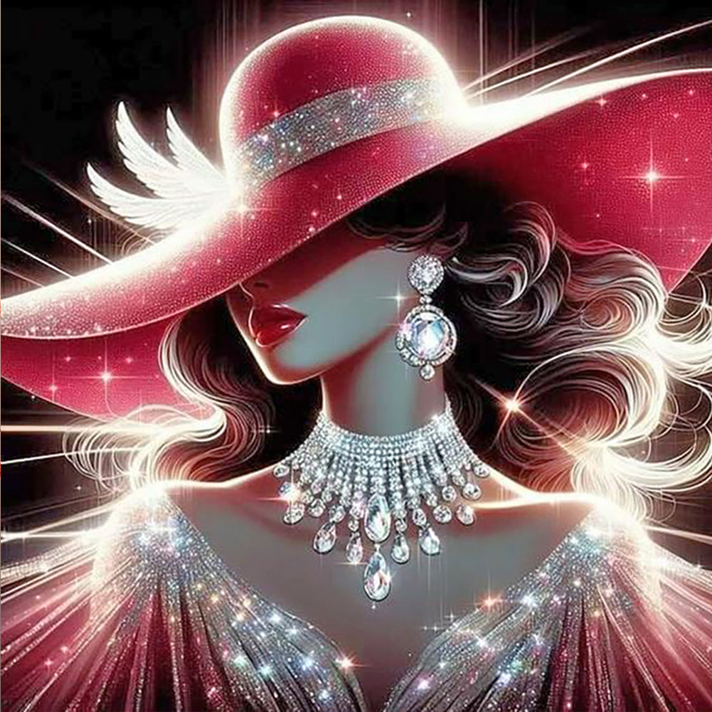 Diamond Painting - Full Round - Elegant and Luxurious Woman (40*40CM)