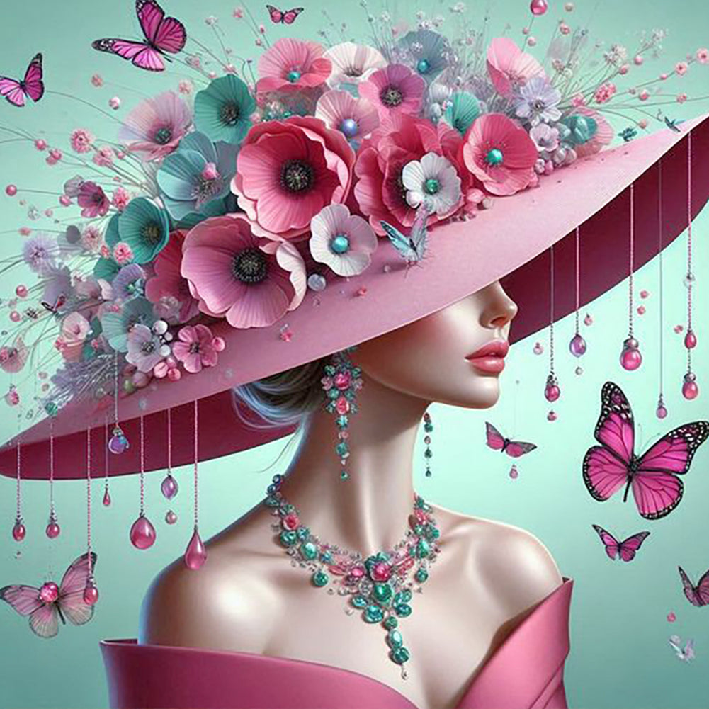 Diamond Painting - Full Round - Elegant and Luxurious Woman (40*40CM)