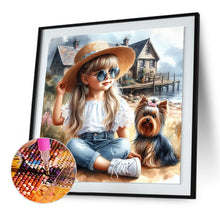 Load image into Gallery viewer, Diamond Painting - Full Round - Cute Girl (30*30CM)
