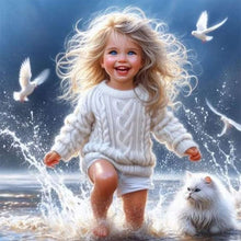 Load image into Gallery viewer, Diamond Painting - Full Round - Cute Girl (30*30CM)
