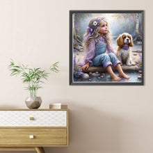 Load image into Gallery viewer, Diamond Painting - Full Round - Cute Girl (30*30CM)
