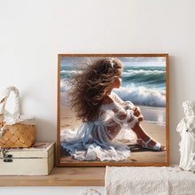 Load image into Gallery viewer, Diamond Painting - Full Round - Cute Girl (30*30CM)
