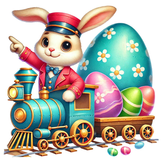 Diamond Painting - Full Round - Easter Train (30*30CM)