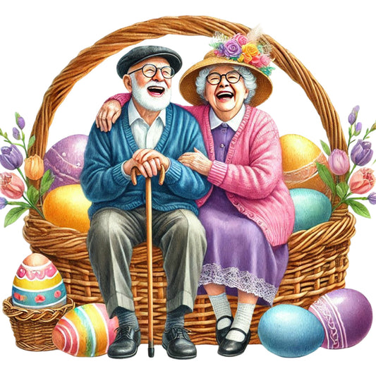 Diamond Painting - Full Round - Easter Couple (30*30CM)