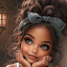 Load image into Gallery viewer, Diamond Painting - Full Round - Girl with Chin on Hand (30*30CM)
