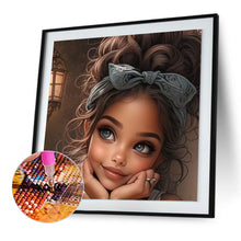 Load image into Gallery viewer, Diamond Painting - Full Round - Girl with Chin on Hand (30*30CM)
