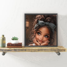 Load image into Gallery viewer, Diamond Painting - Full Round - Girl with Chin on Hand (30*30CM)
