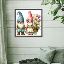 Load image into Gallery viewer, Diamond Painting - Full Round - Gnome and Tulip (30*30CM)
