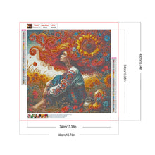 Load image into Gallery viewer, Diamond Painting - Full Round - To Sunflower girl (40*40CM)
