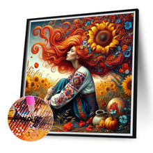Load image into Gallery viewer, Diamond Painting - Full Round - To Sunflower girl (40*40CM)
