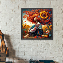 Load image into Gallery viewer, Diamond Painting - Full Round - To Sunflower girl (40*40CM)
