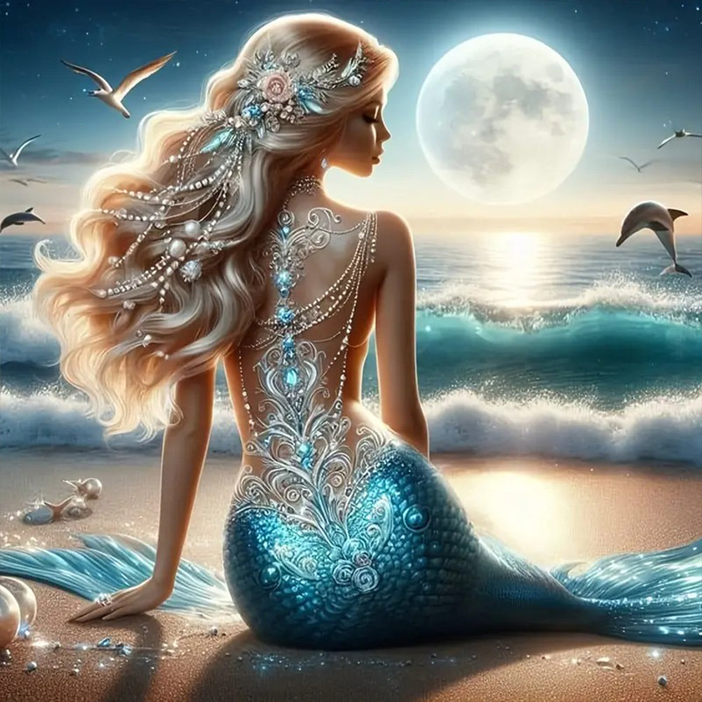 Diamond Painting - Full Round - Mermaid girl (40*40CM)