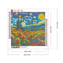 Load image into Gallery viewer, Diamond Painting - Full Round - Sunflower and starry sky (40*40CM)
